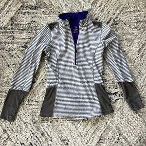 MPG white grey & purple running track jacket zip up